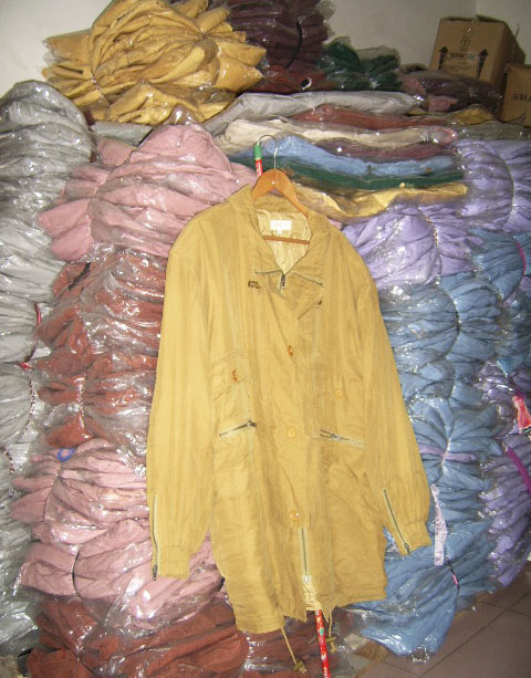 供应库存服装